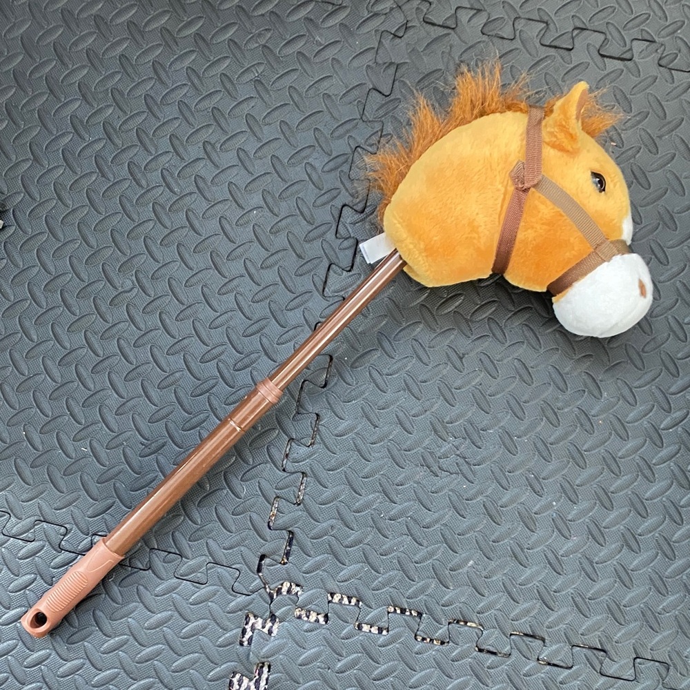 Plush Brown Hobby Horse Toy